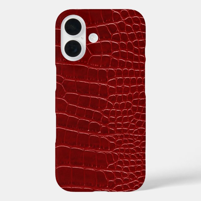 Coques Case-Mate iPhone Crocodile Rouge Moderne (Verso)