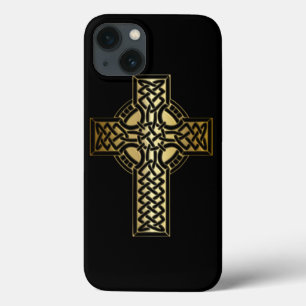Etui iPhone Case-Mate Croix celtique de noeud dans l'or et le noir
