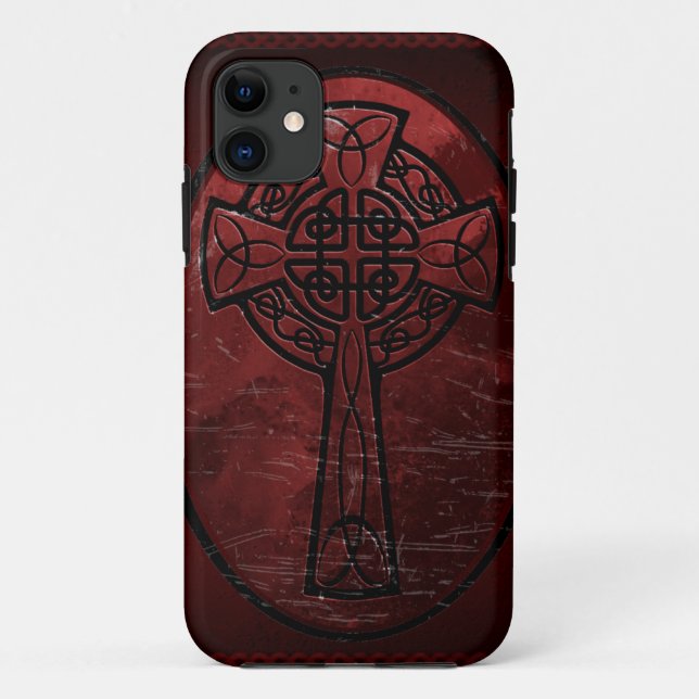 Coques Case-Mate iPhone Croix celtique rouge (Dos)