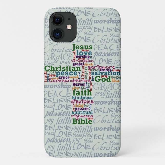 Coques Case-Mate iPhone Croix de l'art chrétien du mot (Dos)
