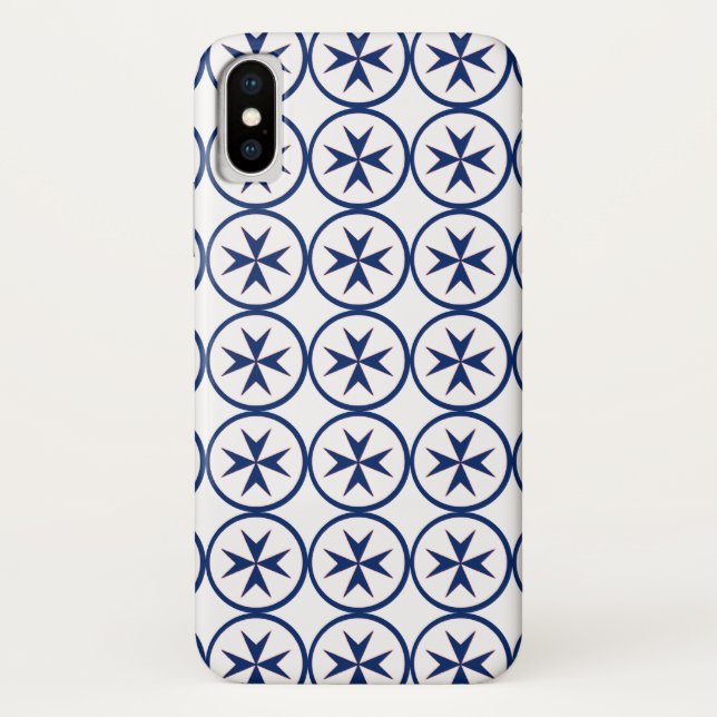 Coques Case-Mate iPhone Croix octogonale BLUE CORSAIR STYLE (Dos)
