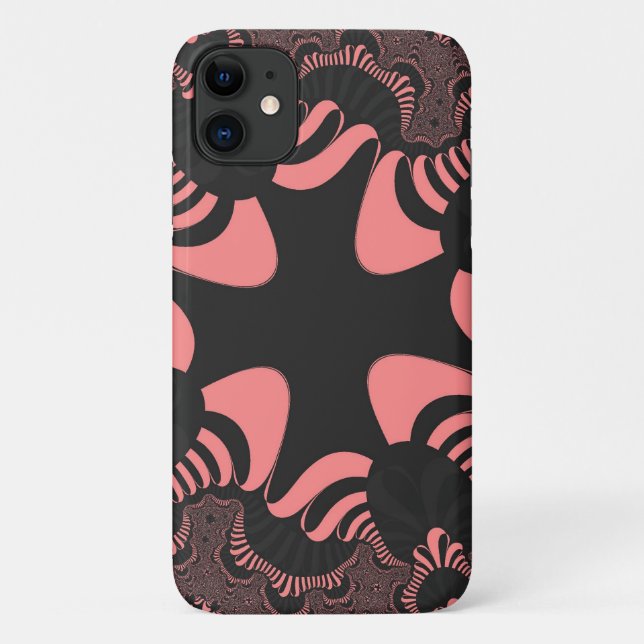 Coques Case-Mate iPhone Croix rose et gris (Dos)