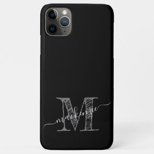 Case-Mate iPhone Case Croquis Artsy initial Monogramme noir blanc gris