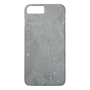 Coques Pour iPhone Croquis de carte de ville de Boston