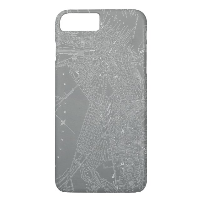Coques Case-Mate iPhone Croquis de la carte de Boston City (Dos)