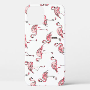 Case-Mate iPhone Case Croquis Flamant rose : Motif Vintage tropical.