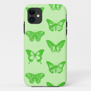 Coques Pour iPhone Croquis papillon, vert citron