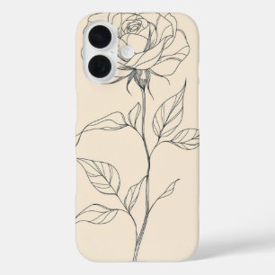 Coques iPhone 16 Croquis Rose vintage