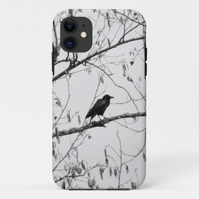 Coques Case-Mate iPhone Crow dans un Birch Tree (Dos)