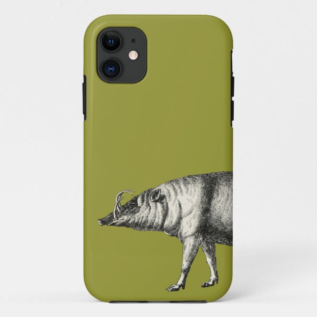 Coques Case-Mate iPhone Cru sauvage de Warthog de porc de verrat de porc (Dos)