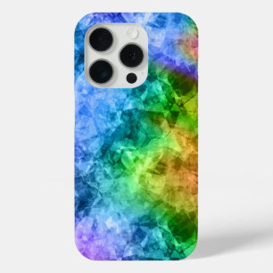 Coque iPhone 15 Pro Crumpled Peacock Blue
