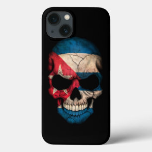 Coques Pour iPhone Cuban Flag Skull on Black