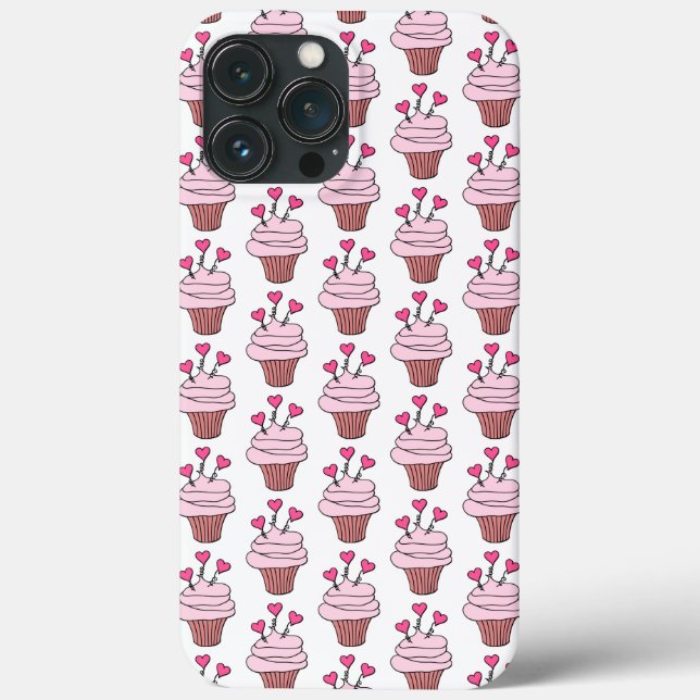 Coques Case-Mate iPhone Cubes Cupcakes Rose Et Blanc (Verso)
