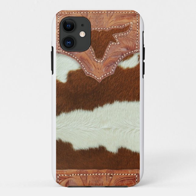 Coques Case-Mate iPhone Cuir et peau de vache de cowboy (Dos)