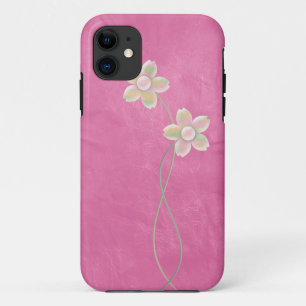 Coque iPhone 11 Cuir Floral
