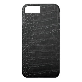 Coque iPhone 8 Plus/7 Plus cuir noir d'alligator