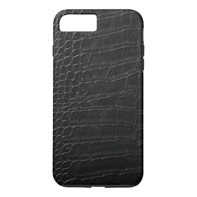Coques Case-Mate iPhone cuir noir d'alligator (Dos)