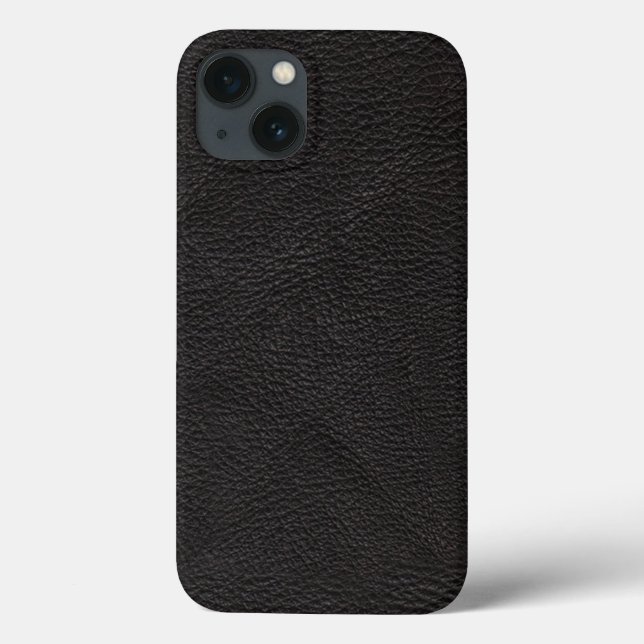 Coques Case-Mate iPhone Cuir noir texturé (Verso)