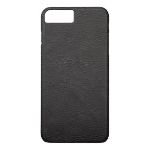 Coques Pour iPhone Cuir noir texturé
