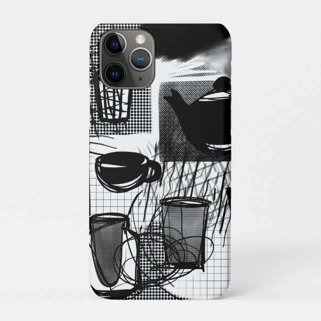 Coques Case-Mate iPhone Cuisine noir et blanc (Dos)