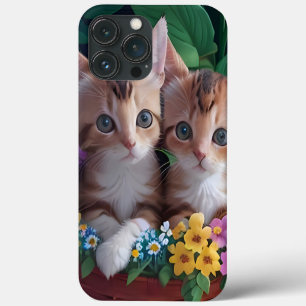 Case-Mate iPhone Case Cuisinement Cute Kittens dans un panier à fleurs
