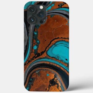 Case-Mate iPhone Case Cuivre avec abstrait Turquoise