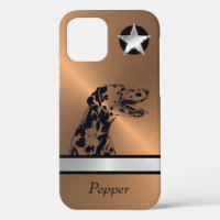 Cuivre brossé/coque iphone de chien dalmate