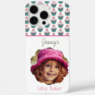 Coques iPhone 16 Pro Max Cupcakes Scalloped Nom du Modèle photo personnalis