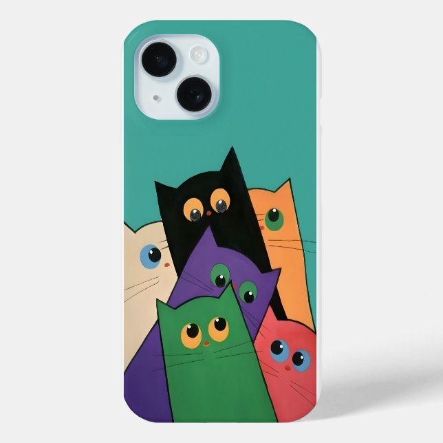 Coques Case-Mate iPhone Curious Cats (Verso)