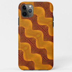 Case-Mate iPhone Case Curva laranja e pontos dourados sobre fundo