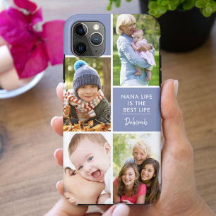 Case-Mate iPhone Case Custom 4 Photo Nana Life is the Best Life Blue