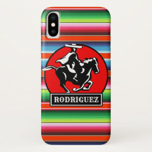 Case-Mate iPhone Case CUSTOM NAME Charro Horse Spanish Mexican Serape