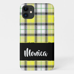 Case-Mate iPhone Case Custom name yellow plaid