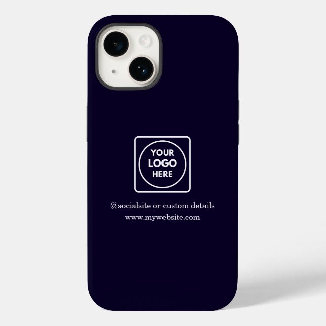 Coques Case-Mate iPhone Custom Navy Blue Business Logo iphone case (Verso)