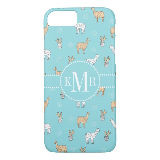Coques Case-Mate iPhone Cute Alpaca Llama Cactus Motif (Dos)
