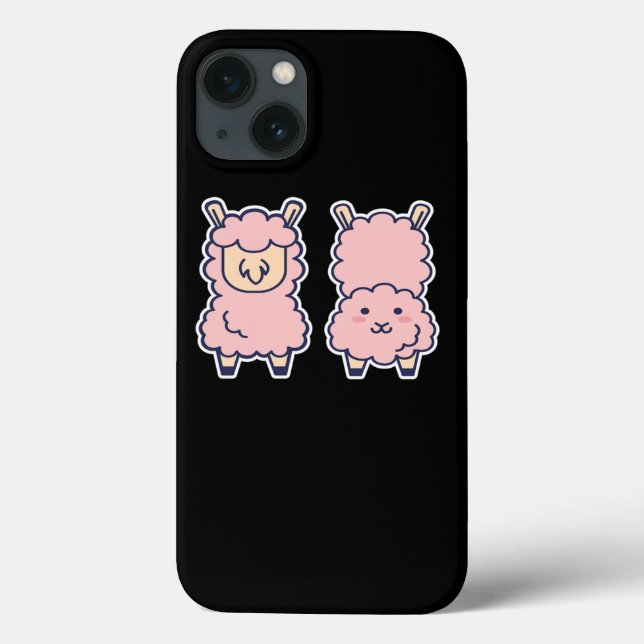 Coques Case-Mate iPhone Cute Anime Alpaca Manga Kawaii Llama (Verso)