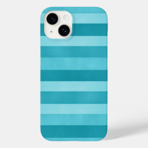 Coque Pour iPhone 14 Cute Aqua Bleu Grandes Motif texturé