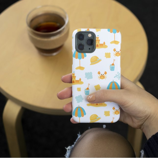 Coques Case-Mate iPhone Cute Beach Umbrella & Sandcastle  (Créateur téléchargé)