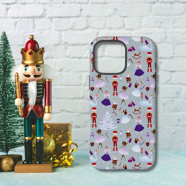 Coques Case-Mate iPhone Cute Blue Nutcracker Motif de Noël (Créateur téléchargé)