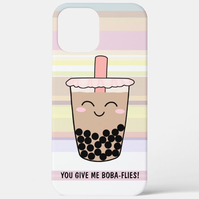 Coques Case-Mate iPhone Cute Boba Milk Tea Pun (Verso)