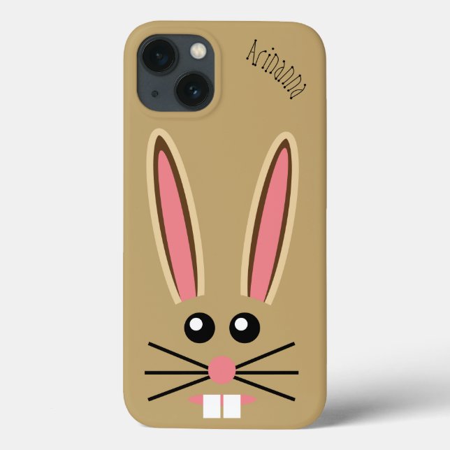Coques Case-Mate iPhone Cute Bunny Face personnalisable (Verso)