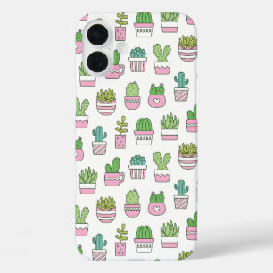 Coques iPhone 16 Plus Cute Cactus Succulents Plante Doodles Motif