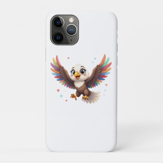 Coques Case-Mate iPhone Cute Cartoon Eagle Flying – Friendly Vector Art (Dos)