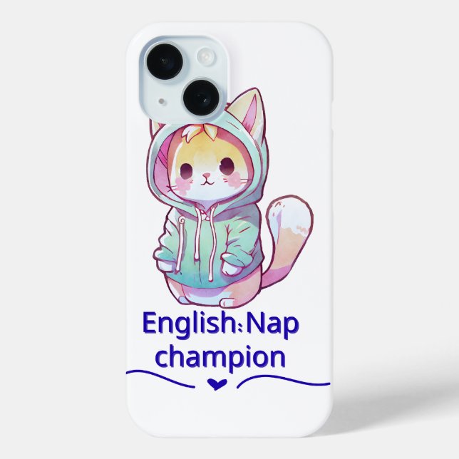 Coques Case-Mate iPhone Cute Cat Nap Champion Too T-Shirt (Verso)