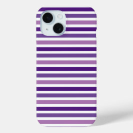 Coque Pour iPhone 15 Cute Chic Purple et Blancs