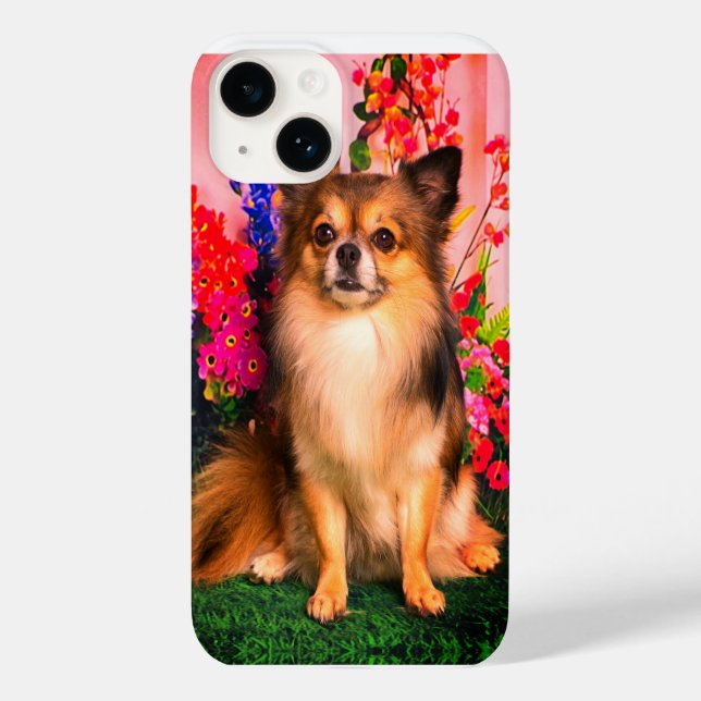 Coques Case-Mate iPhone Cute Chihuahua Amide Spring Flowers (Verso)