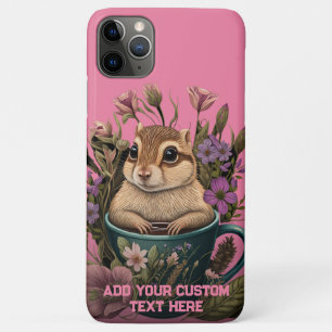 Case-Mate iPhone Case Cute Chipmunk en Coupe Fleur sauvage Cottagecore C