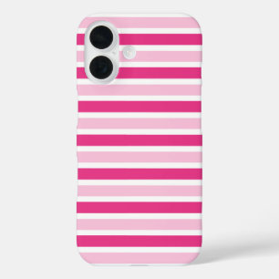 Coques iPhone 16 Cute Classic, rose et blanc