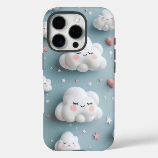Coques iPhone 16 Pro Cute Cloud Phone Case ☁️💙