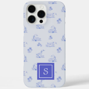 Coques iPhone 16 Pro Max Cute Country Goose Toile Motif Personnalisé